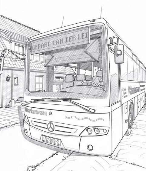 Touringcarbedrijf, bus huren Friesland, Waterkaravaan, Gerard van der Lei